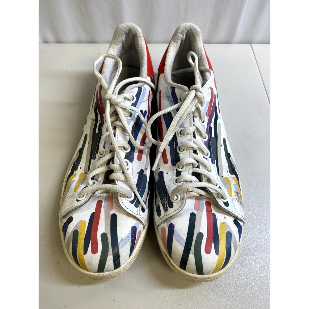 ADIDAS RARE Stan Smith Graffiti Sneakers B24704 White Red Multi Size 9